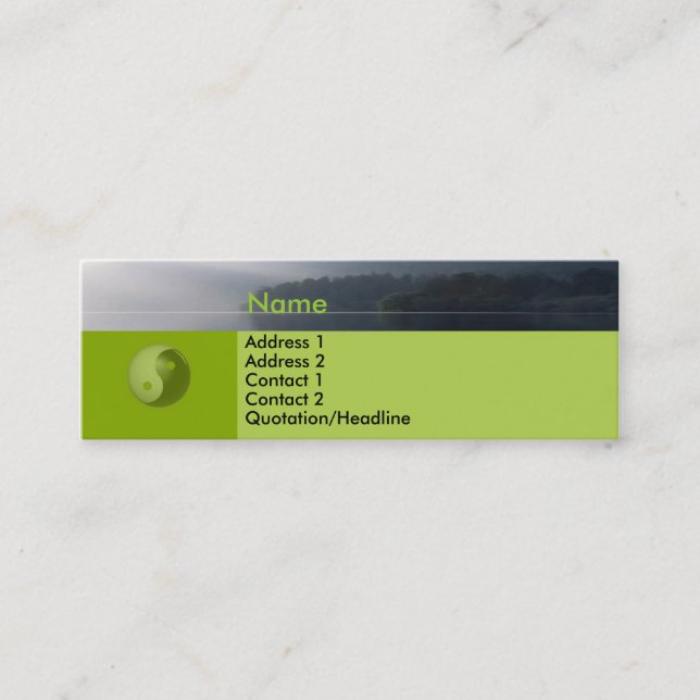 Zen With Yin-Yang Profile Card (Front)
