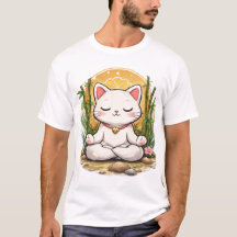 Zen Yoga Cat Calm Meditation Kawaii Design