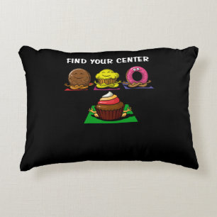 Zen Yoga Doughnut Find Your Centre Meditation Accent Pillow