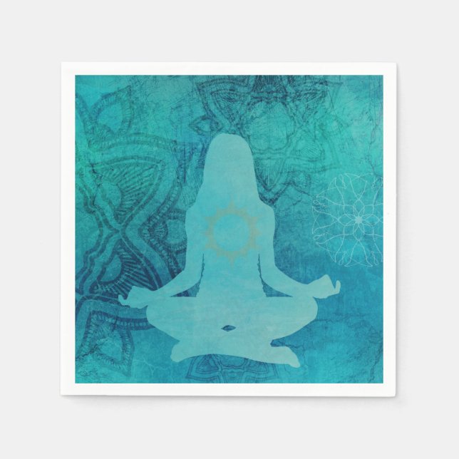 Zen Yoga Lotus Meditation Chakra Heart Napkin (Front)