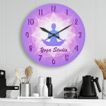 Zen Yoga Lotus Meditation Personalized Large Clock<br><div class="desc">Trendy Personalized Custom Modern Zen Yoga Lotus Meditation Wall Clock by Printable Pretty. Perfect Clock for the Yoga Studio,  and makes a great gift for meditation lovers!</div>