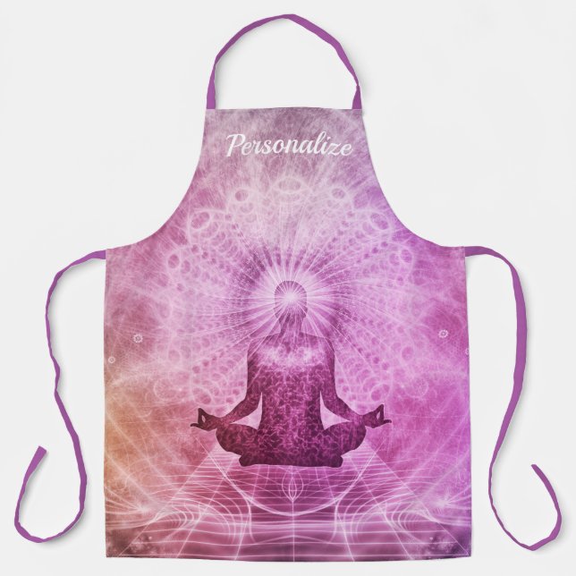Zen Yoga Meditation Chakra Spiritual Artist Smock Apron (Front)