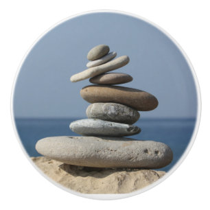 Zen Yoga Spiritual Meditation Balance  Ceramic Knob