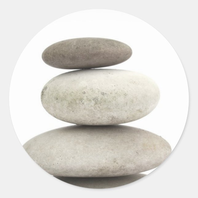Zen yogo stones classic round sticker (Front)