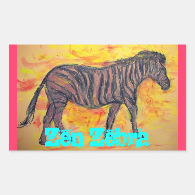 Zen Zebra Sticker (Front)