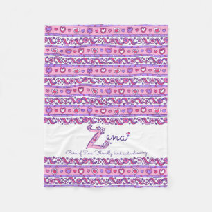Zena personalized Z name meaning kids blanket