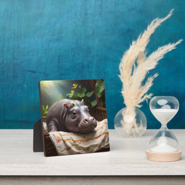 Zena The Baby Hippo Takes Time Out To Sleep, Plaque (Insitu)