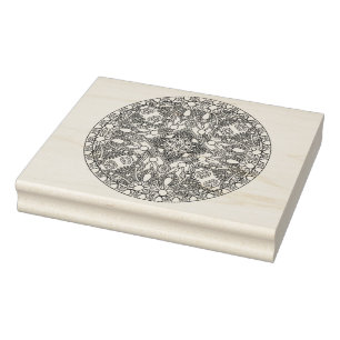 Zendala Design Rubber Stamp
