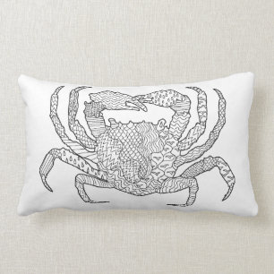 Zendoodle Crab Lumbar Pillow