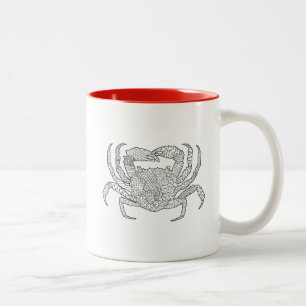 Zendoodle Crab Two-Tone Coffee Mug