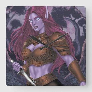 Zendyr in the woods square wall clock