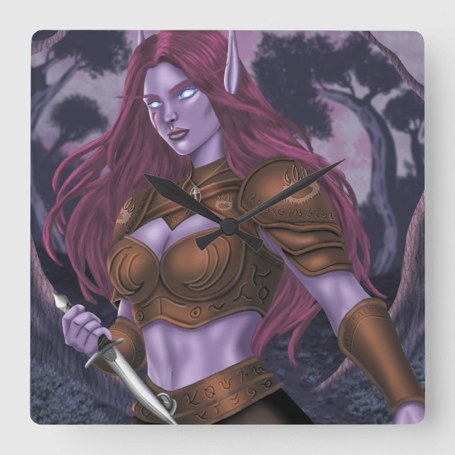 Zendyr in the woods square wall clock (Front)