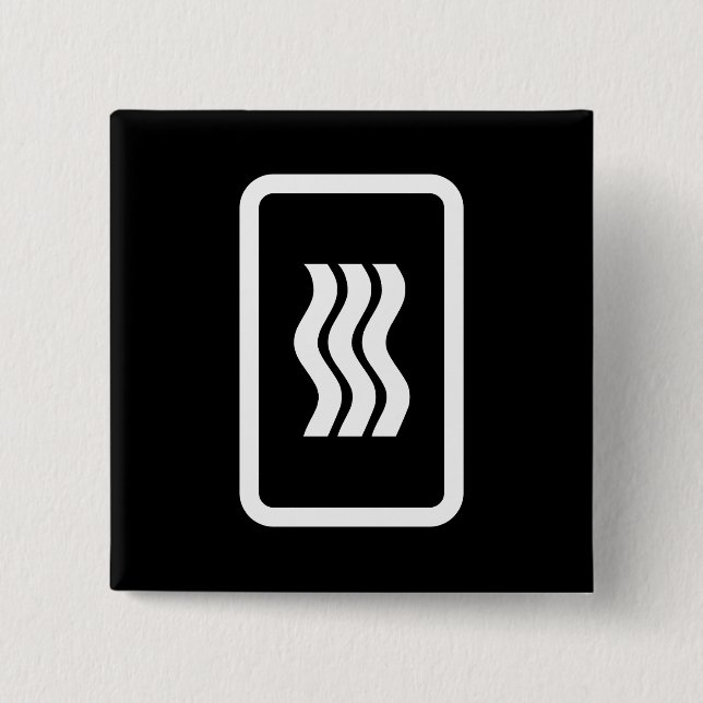 Zener Card | 3 Vertical Wavy Lines 2 Inch Square Button (Front)