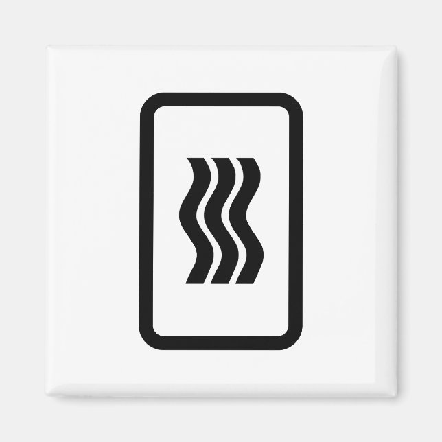 Zener Card | 3 Vertical Wavy Lines Magnet (Front)