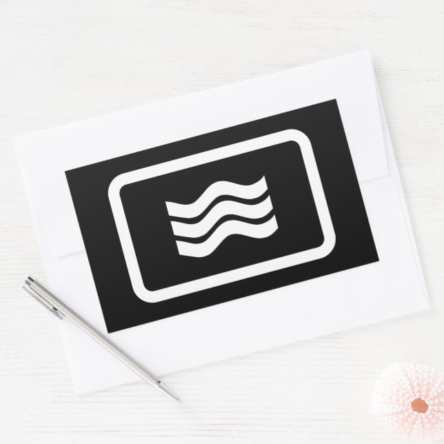 Zener Card | 3 Vertical Wavy Lines Sticker (Envelope)