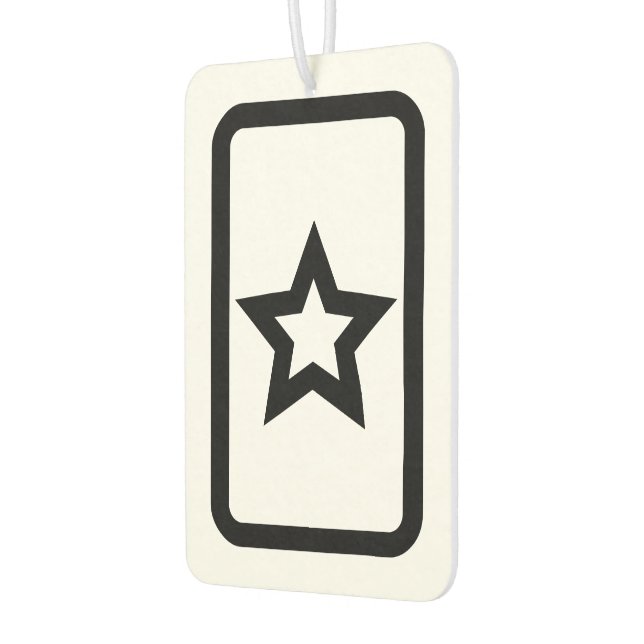 Zener Card | Hollow 5 Pointed Star Air Freshener (Left)