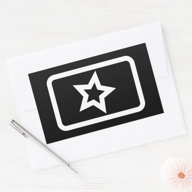 Zener Card | Hollow 5 Pointed Star Sticker (Envelope)