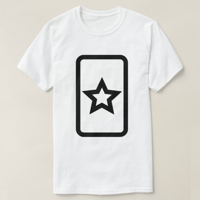 Zener Card | Hollow 5 Pointed Star T-Shirt (Design Front)