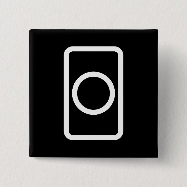 Zener Card | Hollow Circle 2 Inch Square Button (Front)