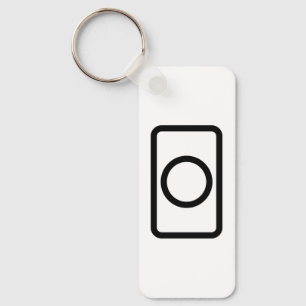 Zener Card   Hollow Circle Keychain