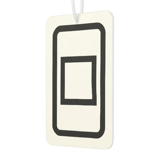 Zener Card | Hollow Square Air Freshener (Left)