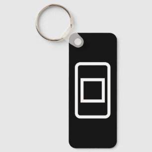 Zener Card   Plus Sign Keychain