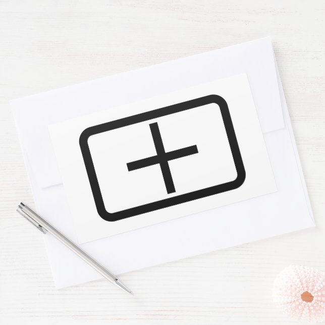 Zener Card | Plus Sign Sticker (Envelope)