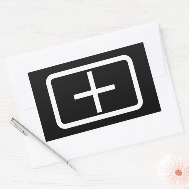 Zener Card | Plus Sign Sticker (Envelope)