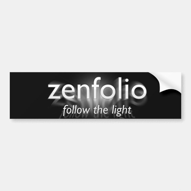 Zenfolio Black Bumper Sticker (Front)