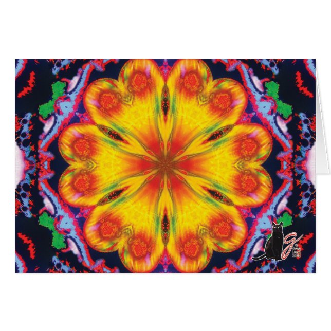Zenith Kaleidoscope Greeting Card (Front Horizontal)