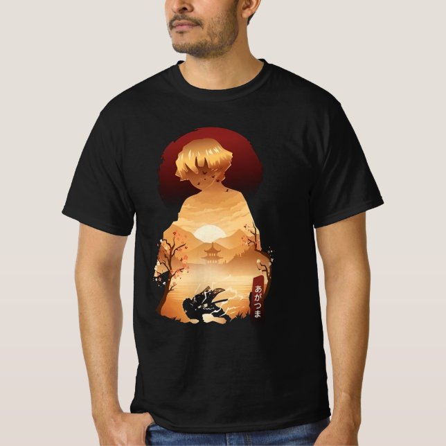 " Zenitsu Agatsuma characters" T-Shirt (Front)