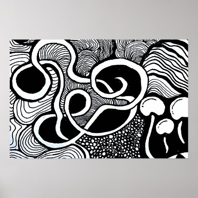 Zentangle Expansion of the Mind | Abstract Line Ma Poster (Front)