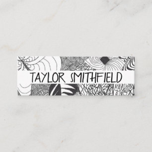 Zentangle® inspired art local modern business car mini business card
