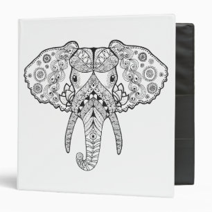 Zentangle Inspired Elephant Binder