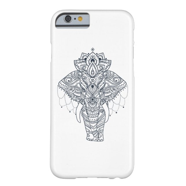 Zentangle Inspired Elephant Case-Mate iPhone Case (Back)