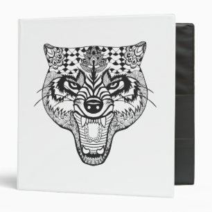 Zentangle Inspired Wolf Binder