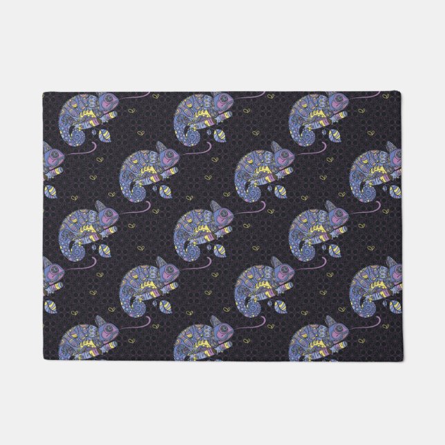 Zentangle Lizard Doormat (Front)