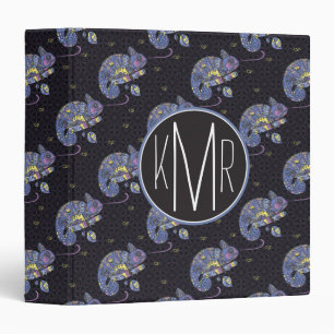 Zentangle Lizard   Monogram Binder