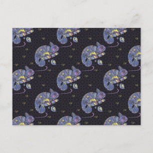 Zentangle Lizard Postcard