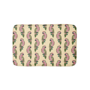 Zentangle Style Parrots Bath Mat