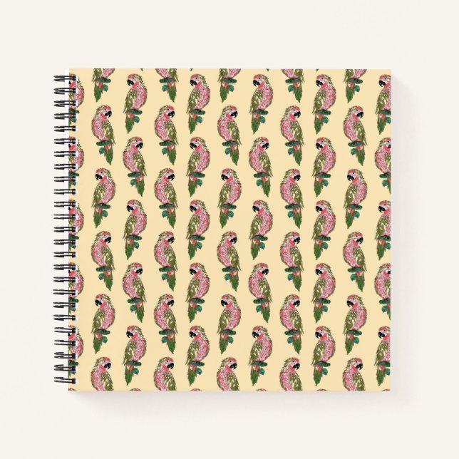 Zentangle Style Parrots Notebook (Front)