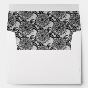 Zentangle Style Turtle Pattern Envelopes