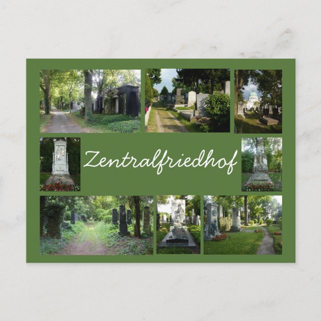 Zentralfriedhof Collage 2 Postcard (Front)