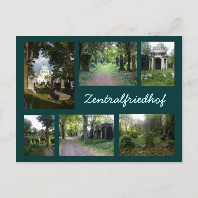 Zentralfriedhof Collage Postcard (Front)