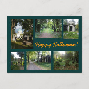 Zentralfriedhof Halloween Collage Postcard