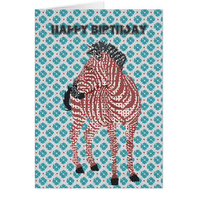 Zenya Blue  Birthday Card (Front)