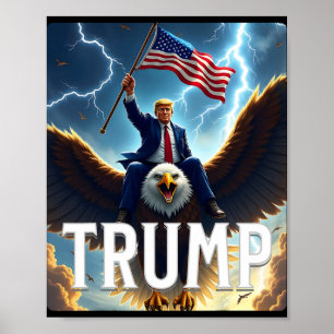 Zenzo's Atomic Political Designs President Trump E Poster