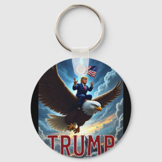 Zenzo's Atomic Political Designs President Trump R Keychain