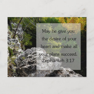 Zephaniah 3:17 Carte d'Ecriture, Woods