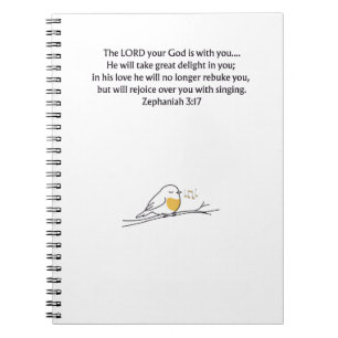 Zephaniah 3:17 Christian Journal Notebook